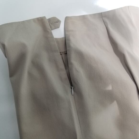 Piazza Sempione Audrey Crop Pants 42 Women’s Cotton Khaki Stretch Side Slit US 6 - Picture 10 of 12